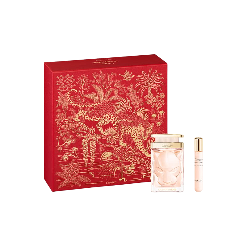 CARTIER Cheetah Women's Clothing Sets Eau De Toilette Gardenia Musk Floral Scent 100ml+10ml