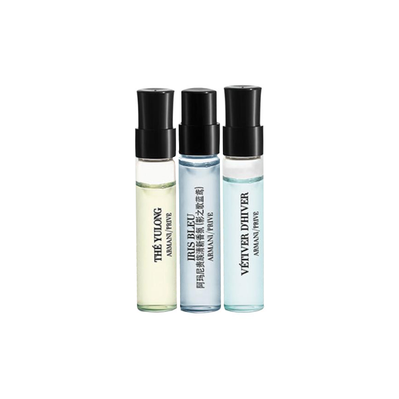 ARMANI Sample Pack, Jade Dragon Tea+Blue Peacock+Vetiver, Perfume Sample Pack Eau De Toilette Lemon Iris 2ml+2ml+2ml