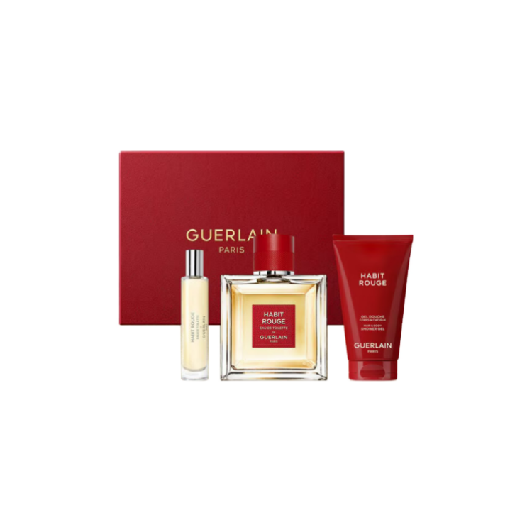 GUERLAIN Full Red 2025 Christmas Collection Fragrance Set Eau De Toilette Men's 100ml+10ml+75ml