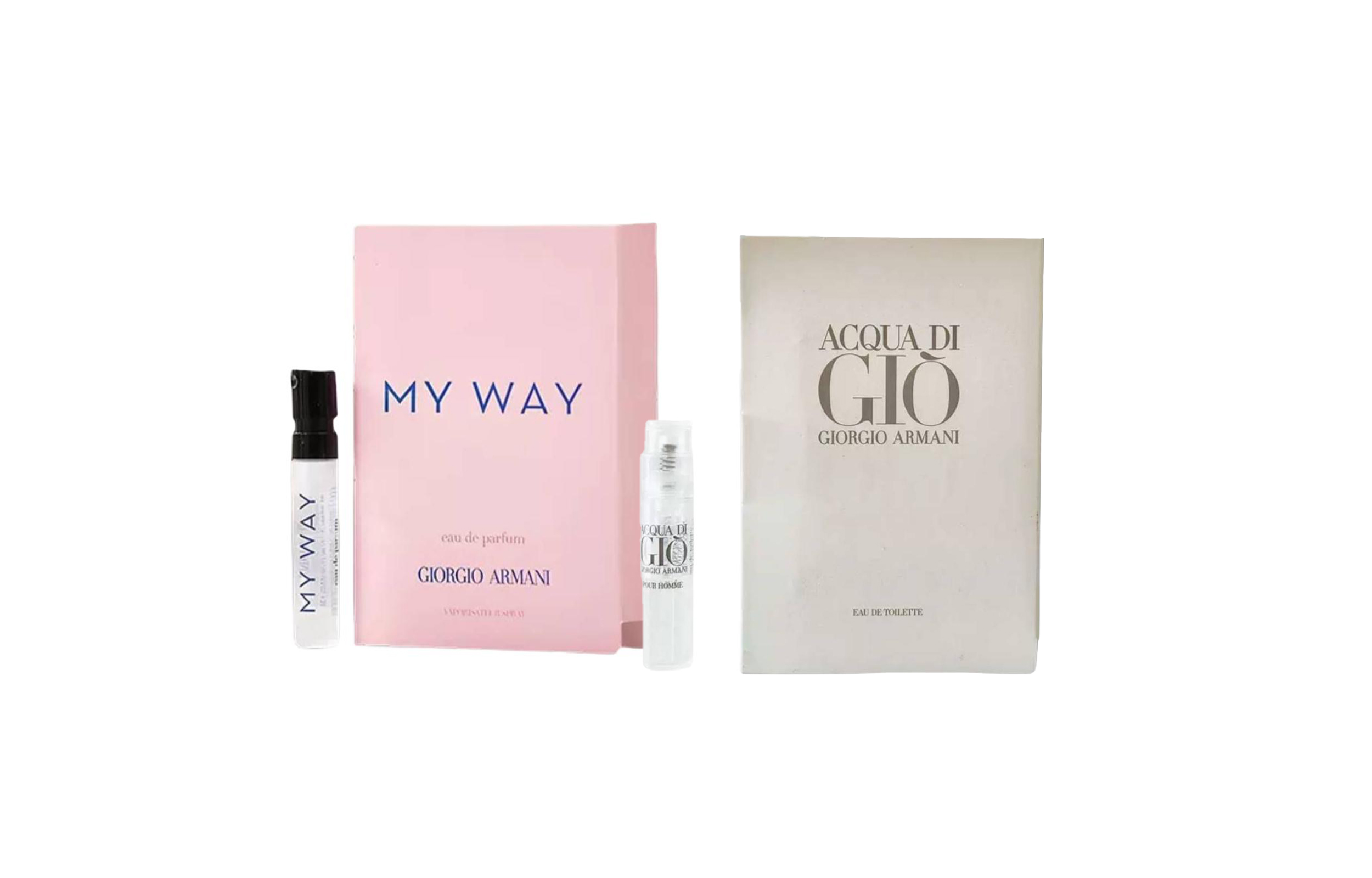ARMANI Long Lasting Fragrance Portable Perfume Sample Set Eau De Parfum EDP Lemon Cedar 1.2ml+1.2ml Floral Scent
