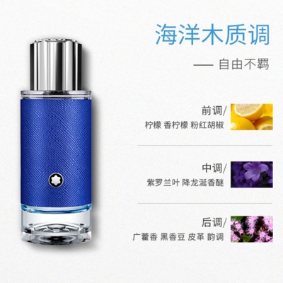 MONTBLANC Cerulean Traveler Rich Scent Perfume Sets Eau De Parfum EDP 30ml+4.5ml