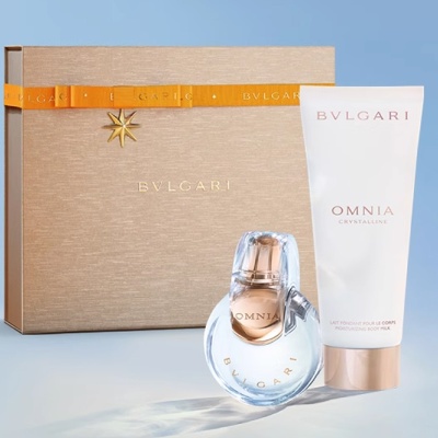 BVLGARI White Crystal Fragrance Perfume Gift Box Sets Eau De Toilette Lotus Musk Floral Fruity 30ml+40ml