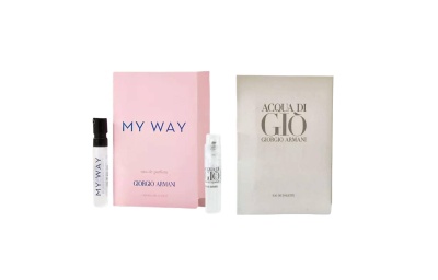 ARMANI Long Lasting Fragrance Portable Perfume Sample Set Eau De Parfum EDP Lemon Cedar 1.2ml+1.2ml Floral Scent