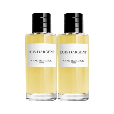 DIOR Collectible Silver Shadow Clear Wood Perfume Samples, Wooden Scent Eau De Parfum EDP Iris Olibanum 7.5ml