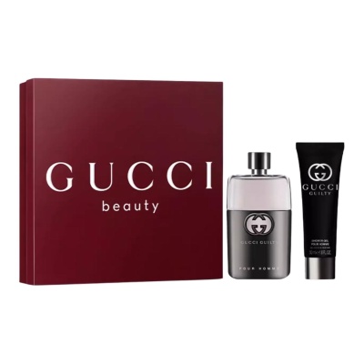 GUCCI Sinful Love Men's Eau De Toilette Scented Body Balm Shower Gel Gift Box Set Woody Eau De Toilette