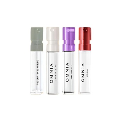 BVLGARI Darjeeling Tea White Crystal Amethyst Crystal Perfume Sample Set Four Piece Set Light Perfume Bergamot Lotus