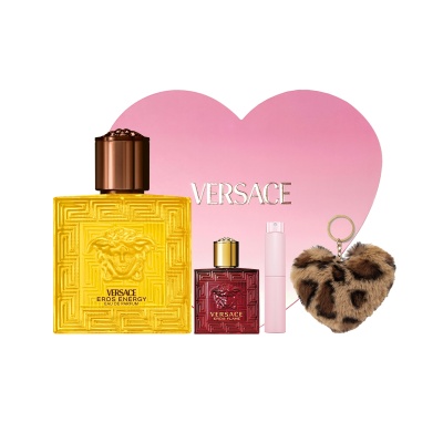 VERSACE Fiery Love Water Perfume Heart Shaped Box Clothing Sets 50ml+5ml