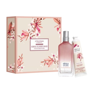 LOCCITANE Orange Blossom Orchid, Perfume Hand Cream Set Eau De Toilette 50ml Perfume+30ml Hand Cream