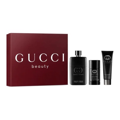GUCCI Sinful Love Men's Eau De Parfum Antiperspirant Shower Gel Gift Box Set Woody Eau De Parfum EDP